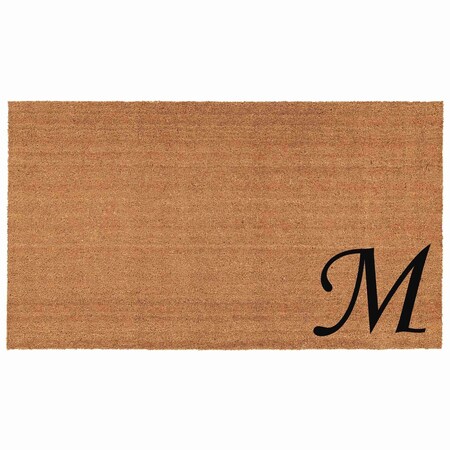 Calloway Mills Monogram Door Mat, Black, Natural, 18 in W x 30 in L 153621830M